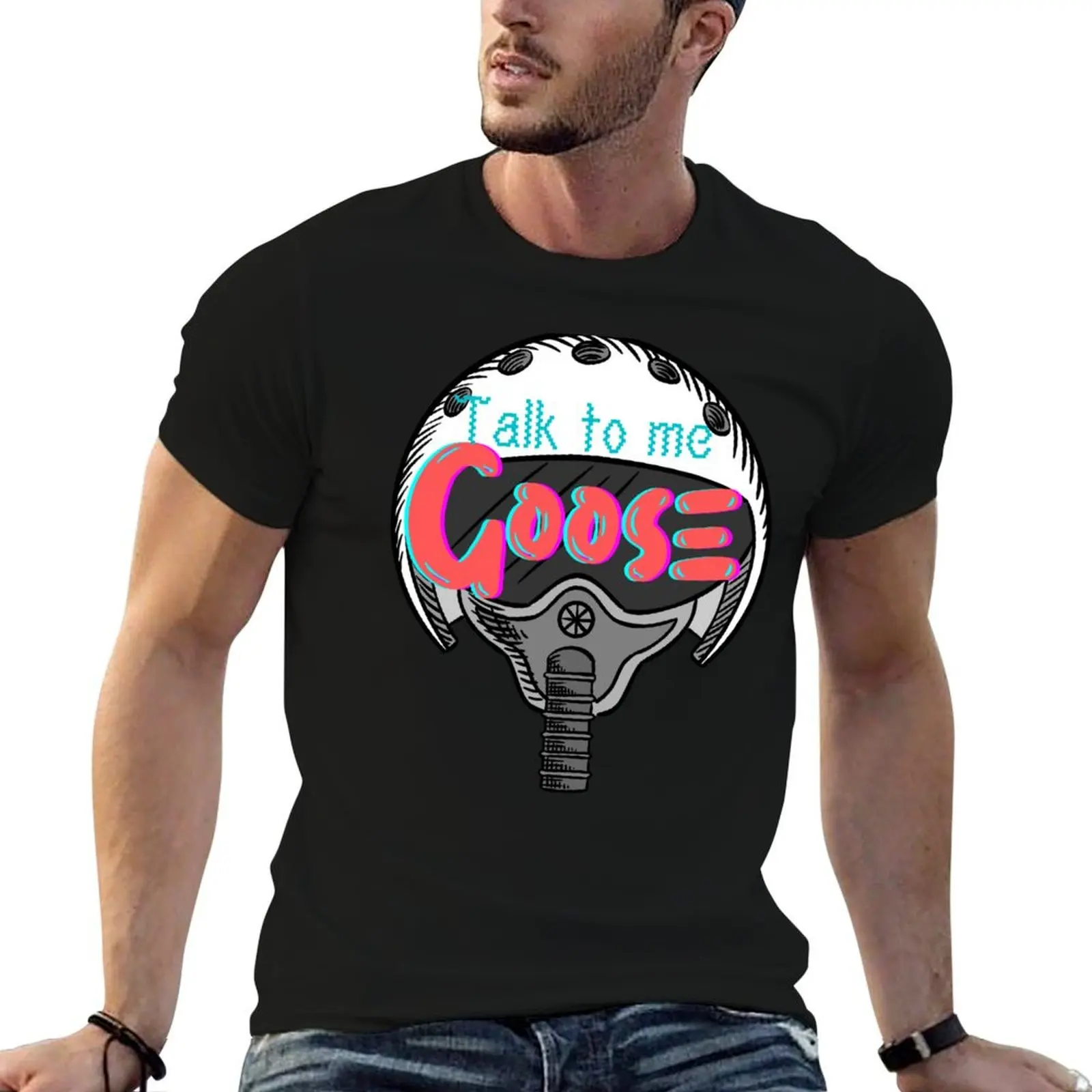 

Talk to me Goose-rainbow color sunglasses topgun quotes T-Shirt anime clothes vintage shirts men