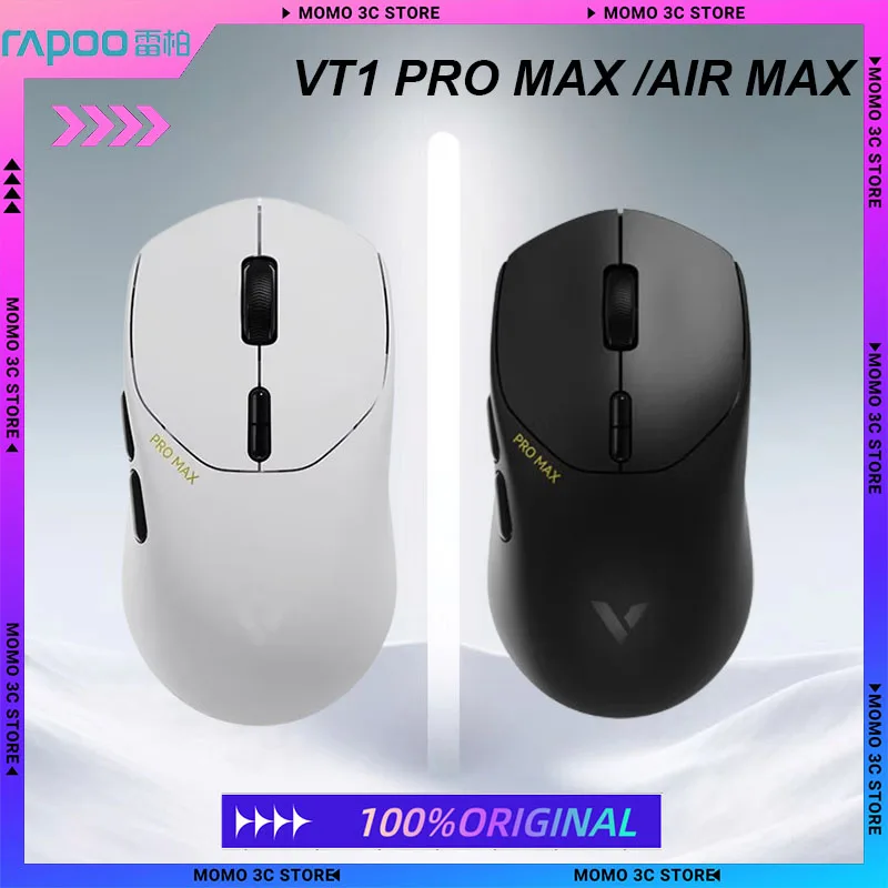 

Беспроводная мышь Rapoo VT1 PRO MAX, двойной режим, 2,4 г, 8K PAW3950, 30000 точек на дюйм, легкая и долговечная игровая мышь для ноутбука и ПК