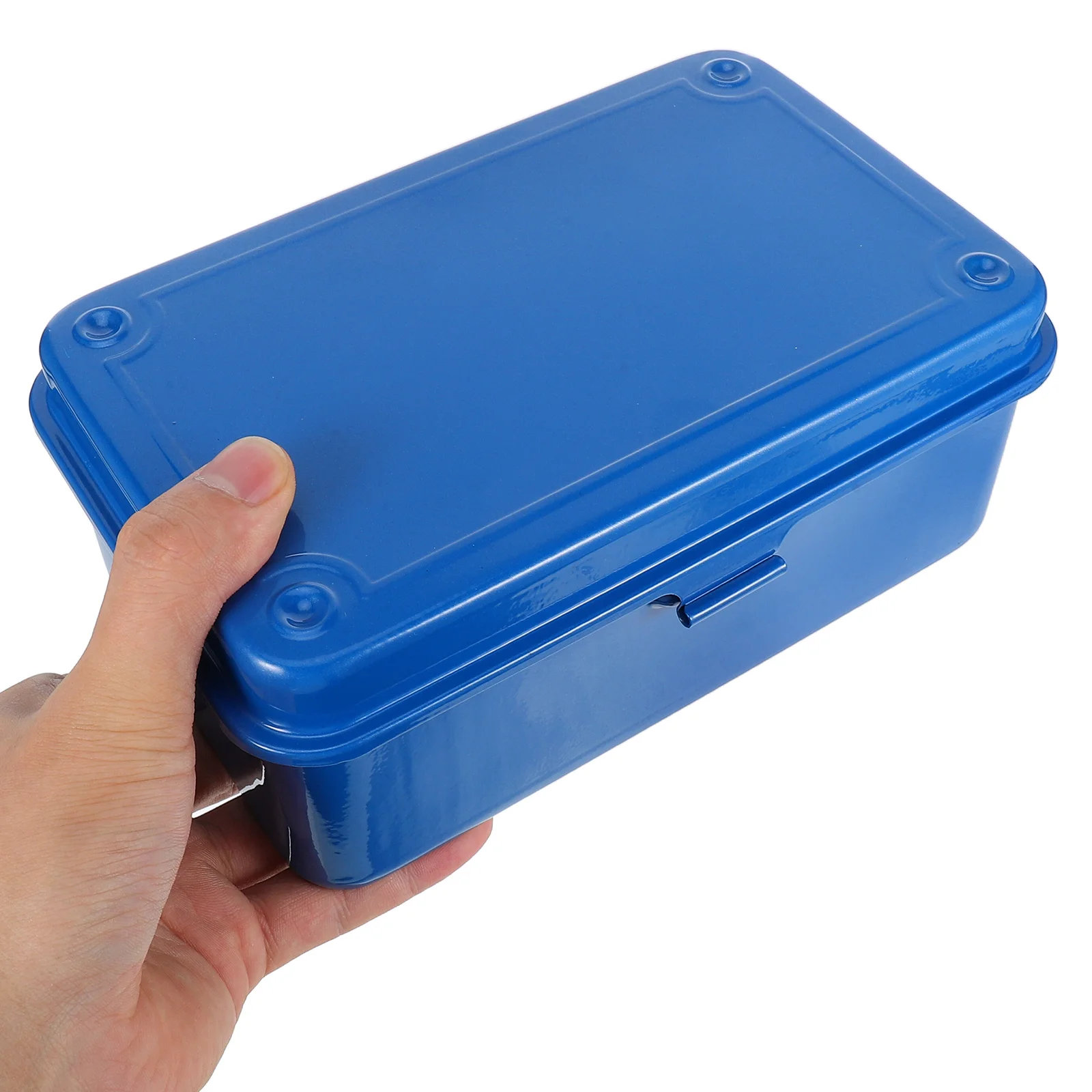 

Tool Storage Box Metal Toolbox Portable Mini Iron Chest Vintage Design For Home Car Use Sturdy Material Hardware Organizer
