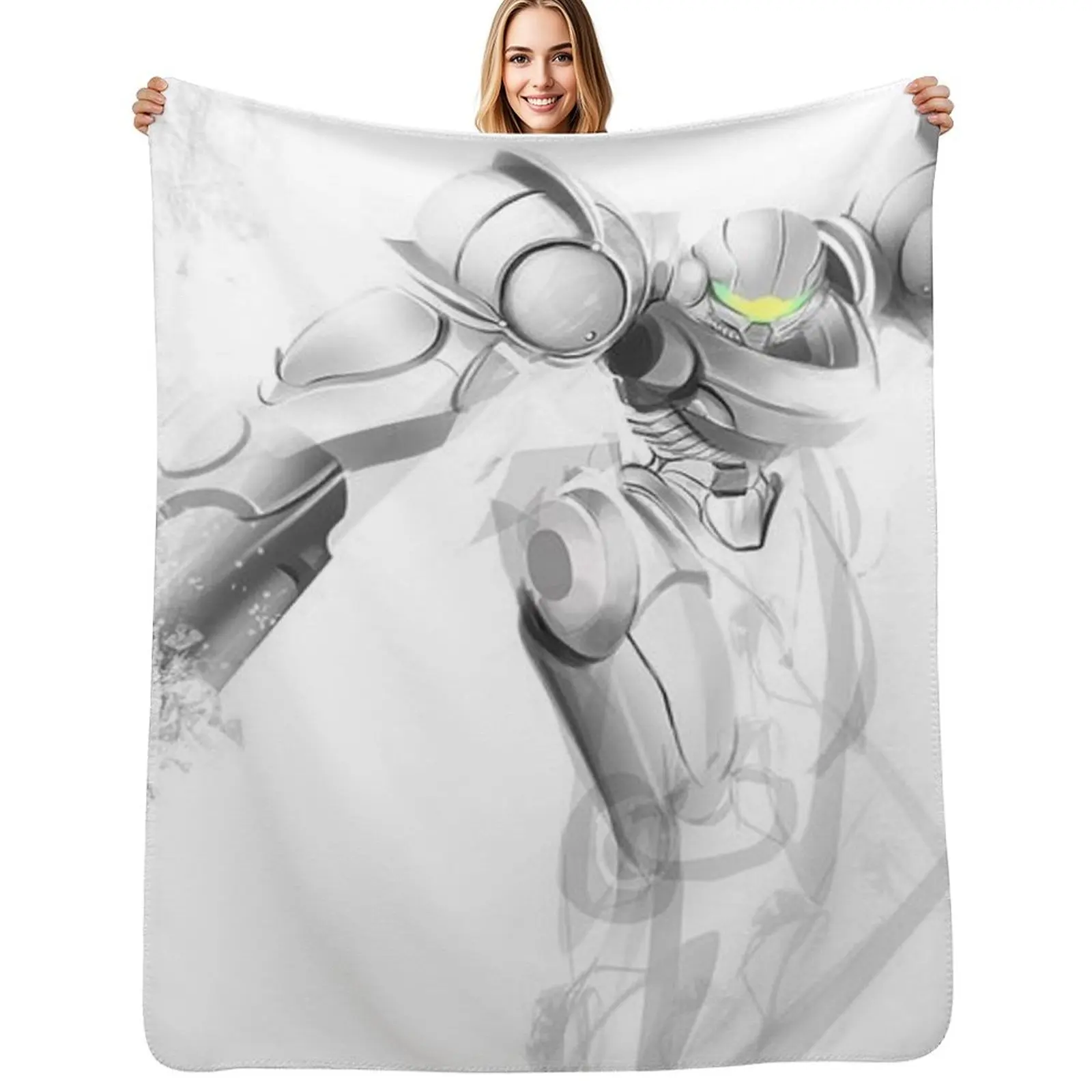 

samus recolor varia suit Throw Blanket Designers Hair Baby Blanket