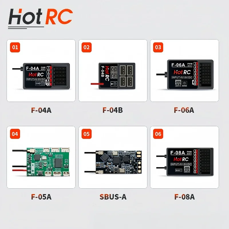 China Airlines HOTRC Receiver F05A F04A F-04B SBUS-A F-06A F-08A F-08AT F-10A and other types of gyroscope remote controls