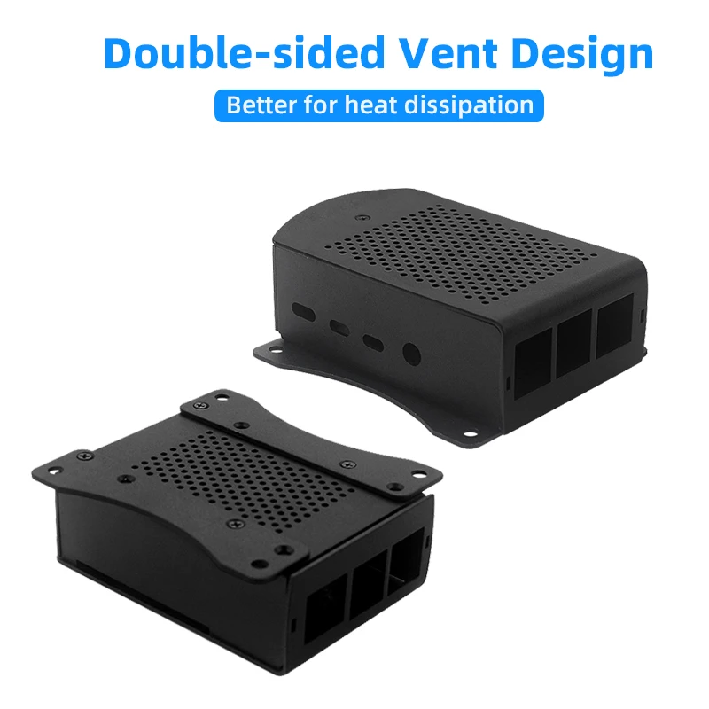 Raspberry Pi 4 Aluminum Alloy Case Metel Box with Hanging Bracket support Cooling Fan Screwdriver for Raspberry Pi 4 Model B