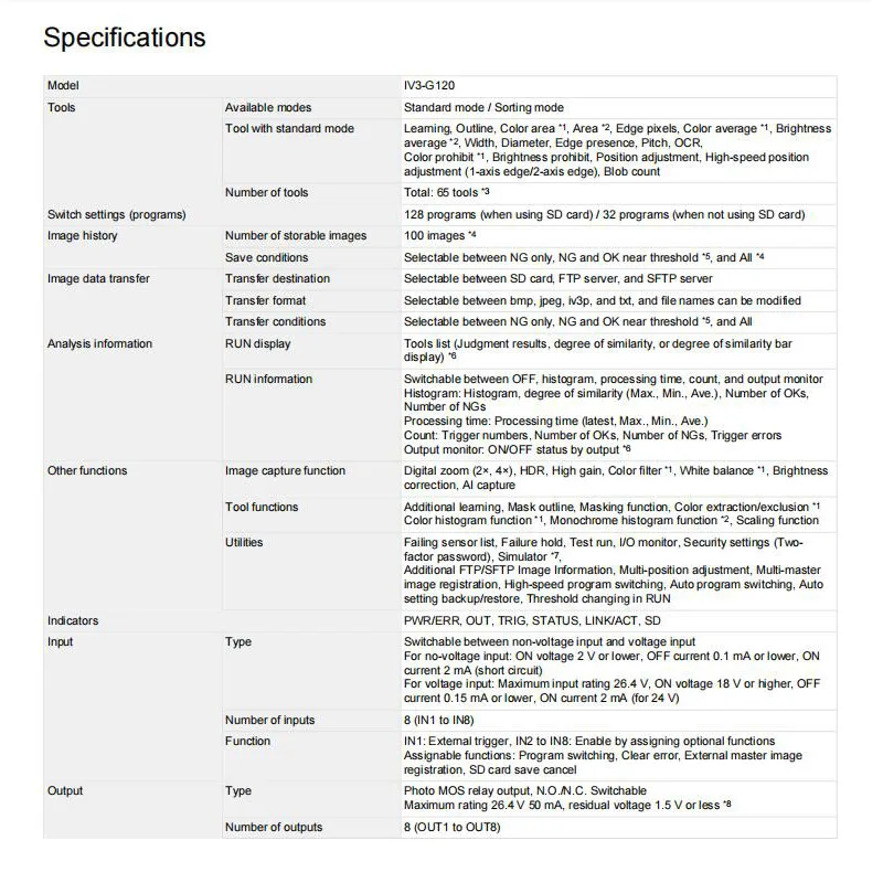 IV3-G120 KEYENCE AI image recognition sensor, welcome to consult