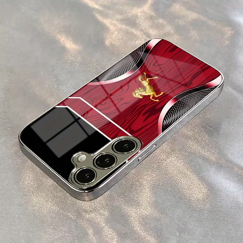Rosewood Golden Horse Hochwertige Handyhülle Galvanisierte Glas-Handyhülle für Samsung Galaxy S26 S25 S24 S23 S22 S21 FE, Ultra, Plus – Bild 4