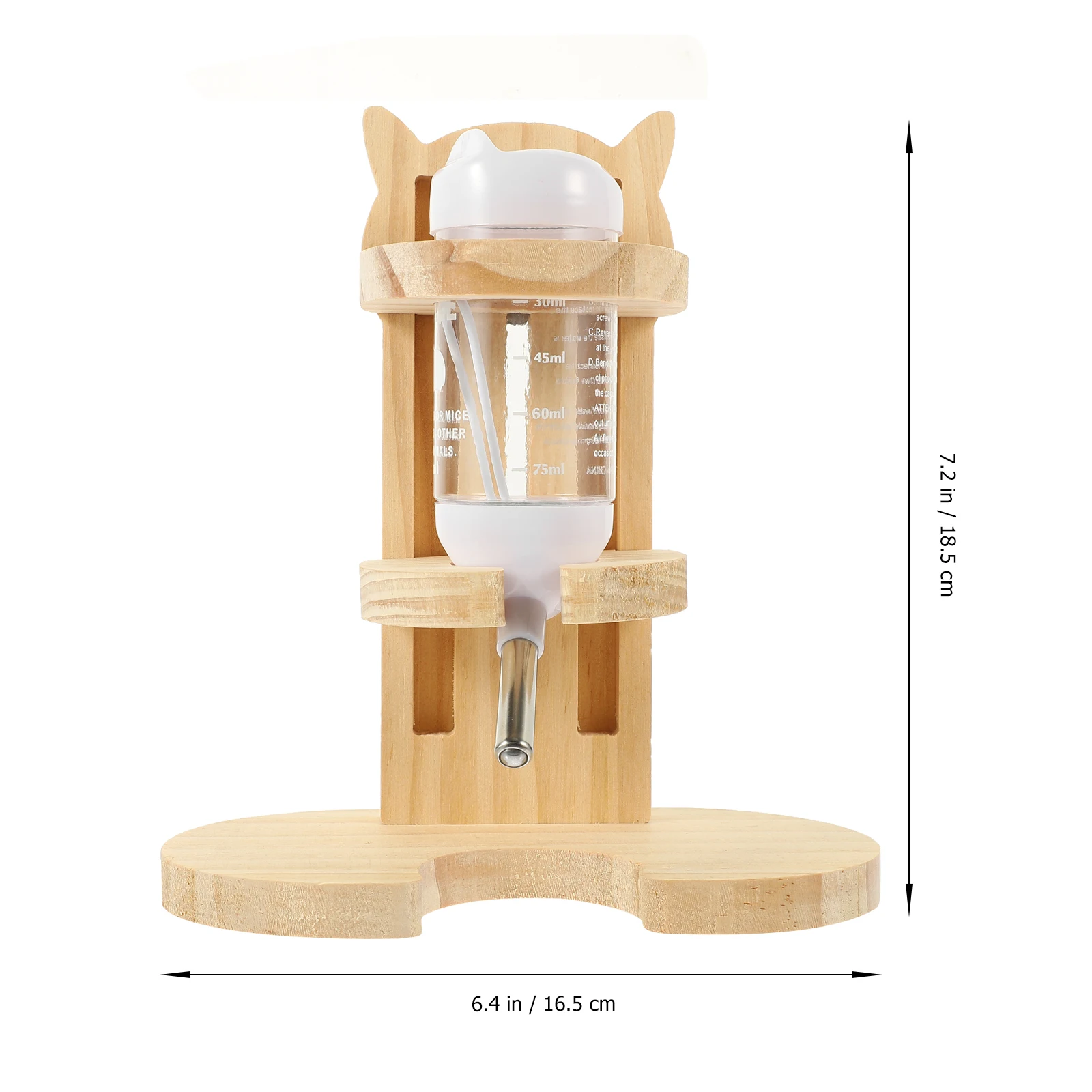 

Water Bottle Hamster Container Leakproof Drinking Fountain Pet for Cages Stand Feeder