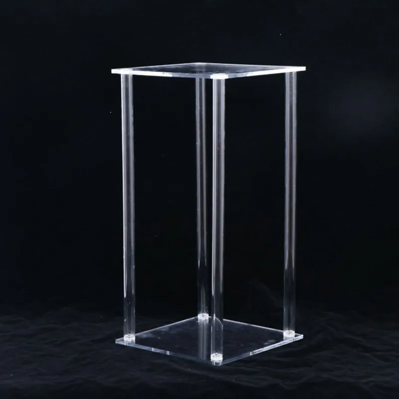 

Acrylic Vase Clear Flower Stand Table Centerpiece for Marriage Vintage Floral Stand Columns for home Wedding party Decoration