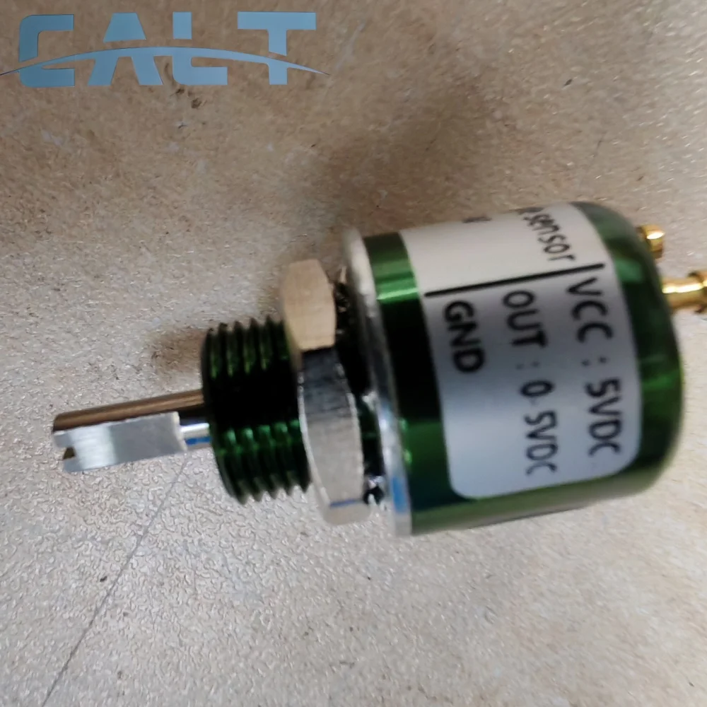 CALT Mini Hall Angle Sensor 5V DC 360 Degree Measuring Sensor  Aluminum Non-Contact Potentiometer 0-5V 3Pins Out P3015-V1-CW360