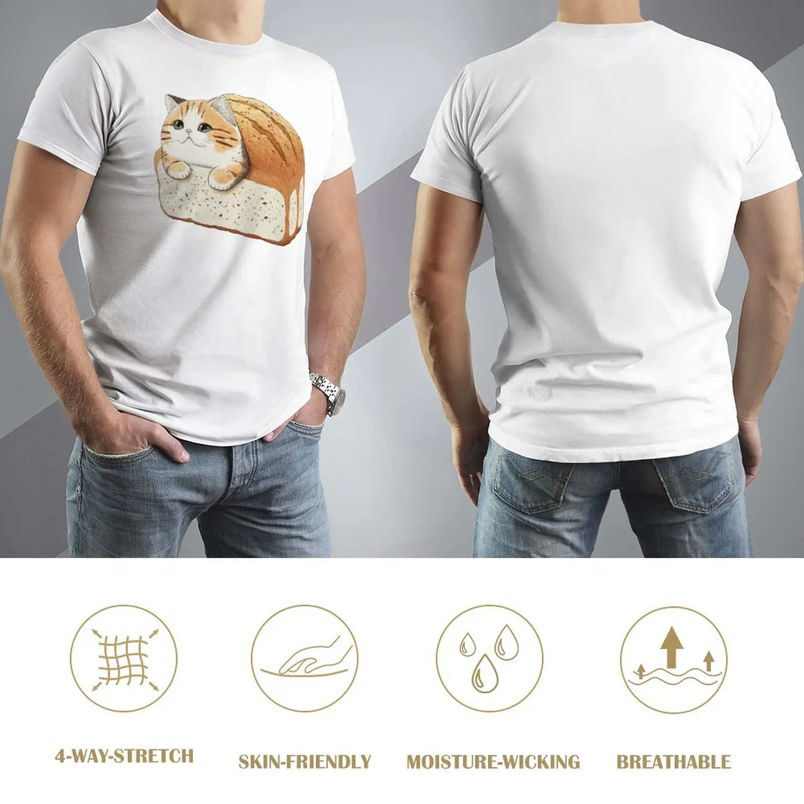 Heavy Mental Music Cats Meme Cute Cat Loaf 6 Crewneck T-shirt Motion Tshirt Hipster Humor Graphic Aactivity Competition USA Size