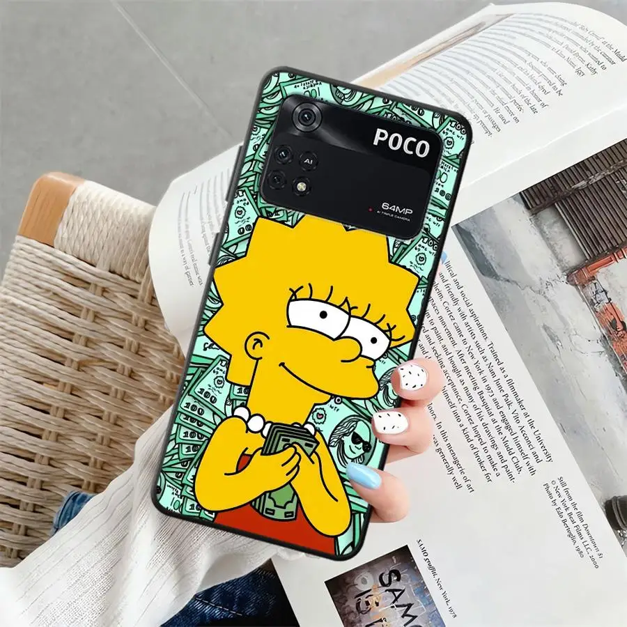 Black Soft Phone Cover Case for Xiaomi Poco F8 M5 C50 X3 X4 X5 X7 Pro C71 C61 F1 C75 M3 M4 M7 Pro F3 Funny Homer Simpson view 2