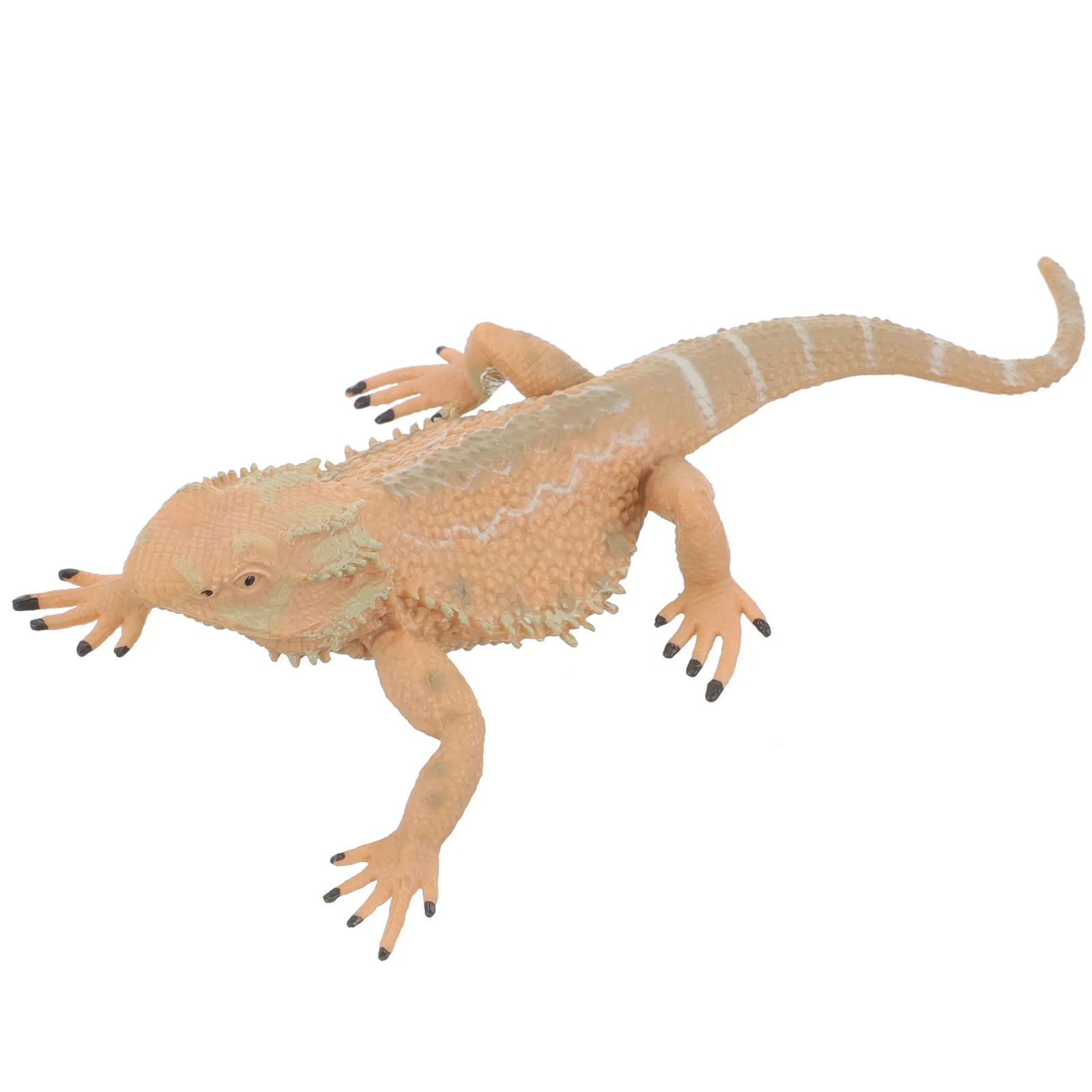 Bearded Dragon Reptile Figurine Realistic Lightweight Plastic Lizard Toy for Kids Learning Garden Desk Decor
