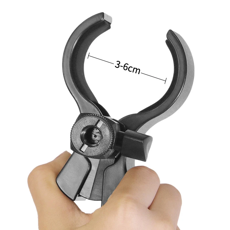 1Pc Universal Large Microphone Handhold Clip Clamp Holder With 3/8 Adapter For 3-6CM Mic Microphone Mic Clamp Stand Holder