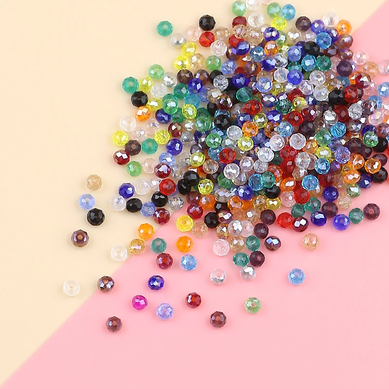 High-grade Austrian round crystal bead 3mm 200 pieces crystal glass ball bead jewelry DIY bracelet necklace accessories