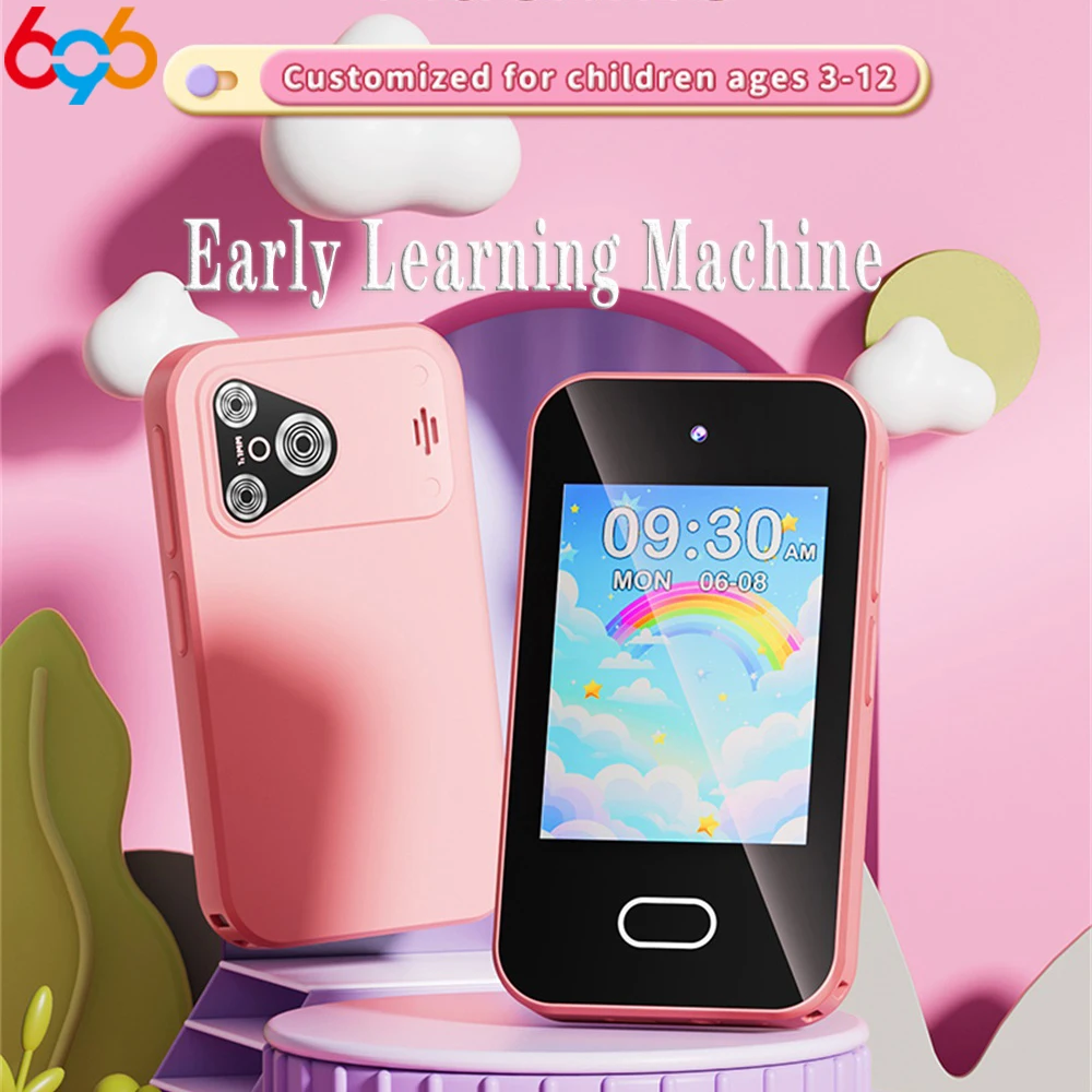 هواتف ذكية للأطفال للأولاد والبنات والطلاب كاميرا مزدوجة 16 لعبة آلة تعلم الأطفال الصغار هاتف صغير لهدايا عيد الميلاد مشغل موسيقى