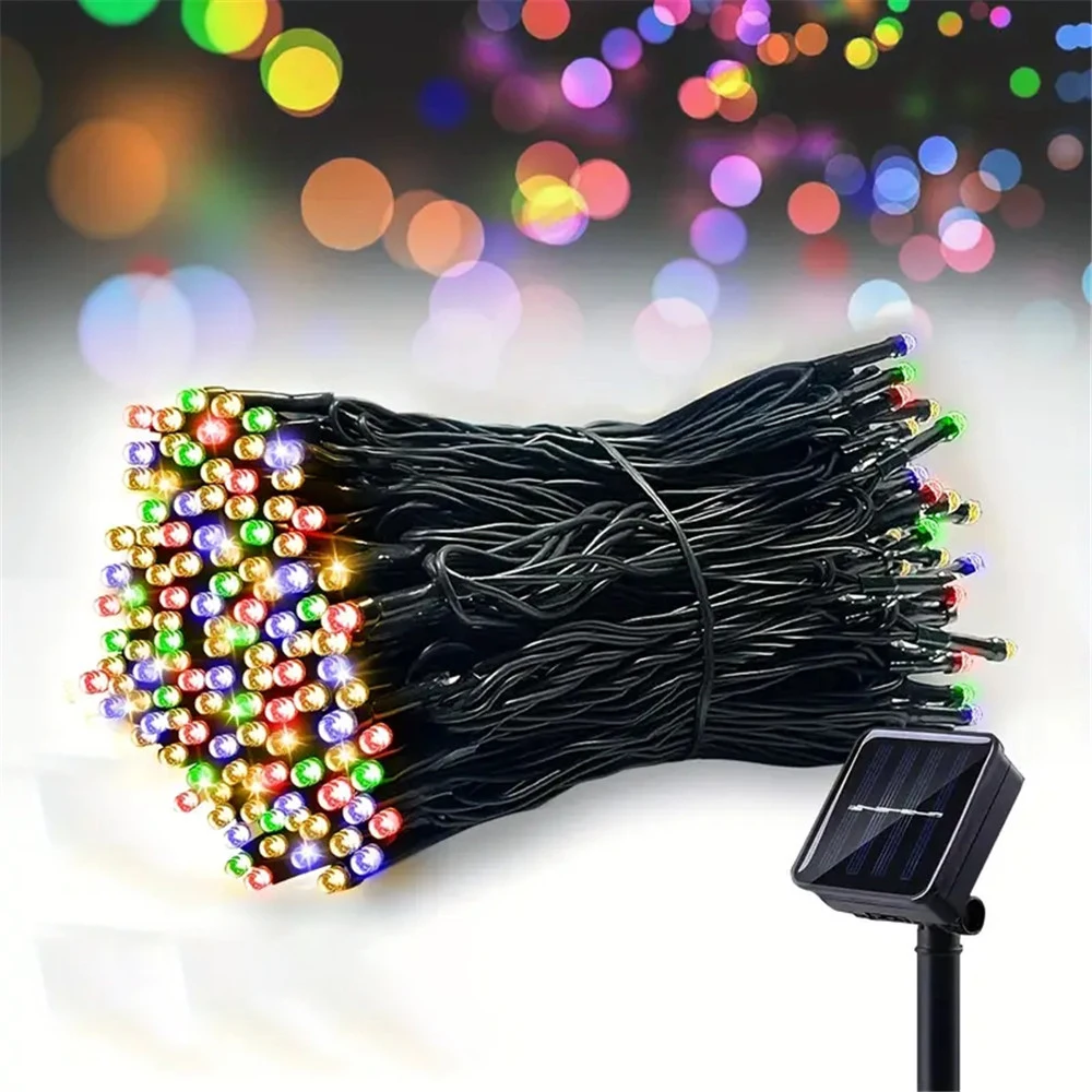 

Солнечная гирлянда, сказочная уличная садовая лампа, рождественская гирлянда, рождественская елка, праздничная вечеринка, украшение для дома на Хэллоуин