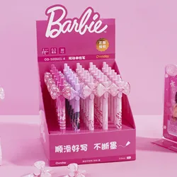 30pcs Miniso Barbie Bow Press Neutral Pen Cartoon New Barbie Signature Pen Water Pens Stationery For Students Learning Prizes