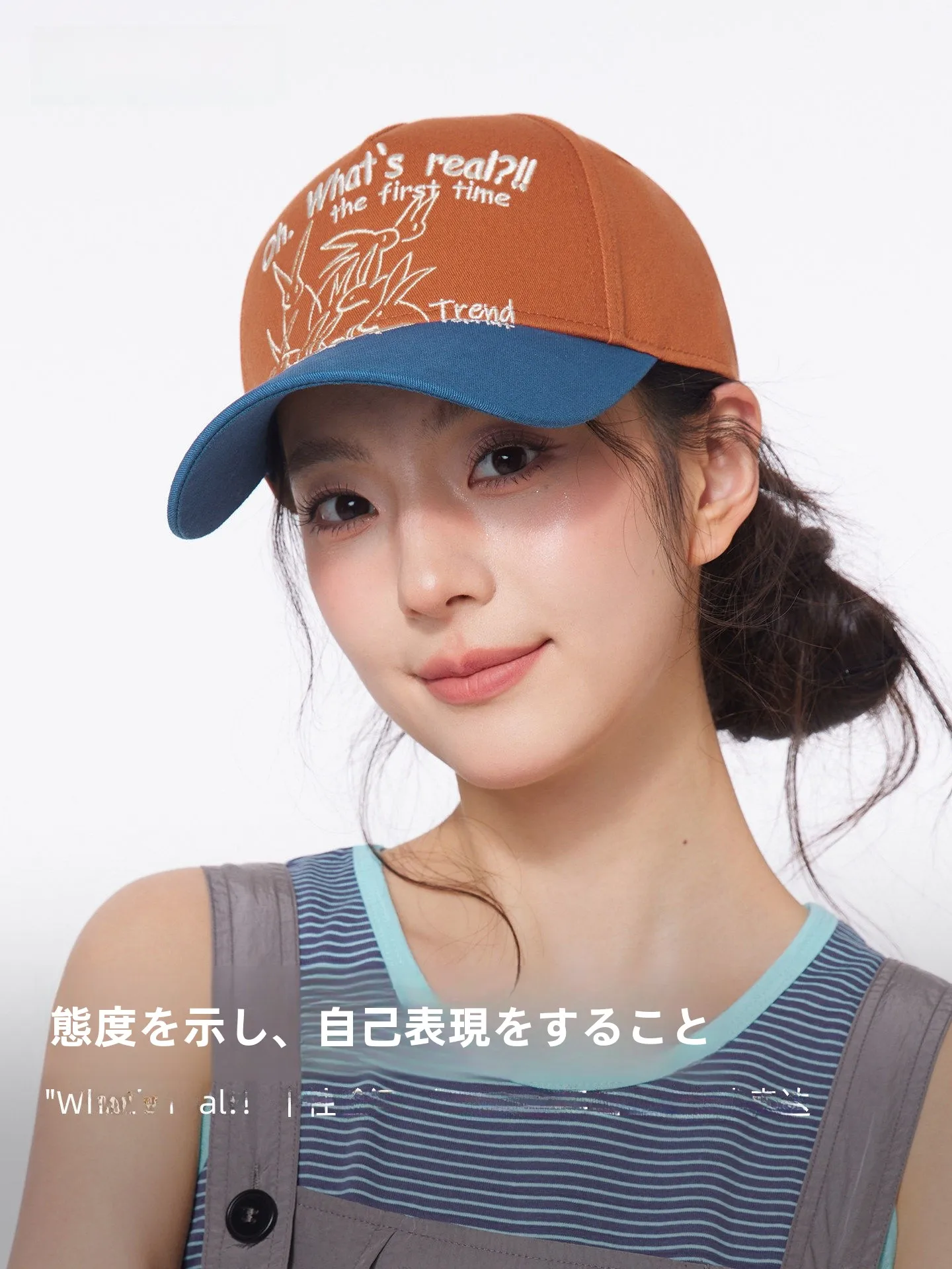 女性用ハイカット野球帽-cacuss-刺繍入りコットン-5-パネルワイドブリムハット調節可能な留め具春夏ファッション