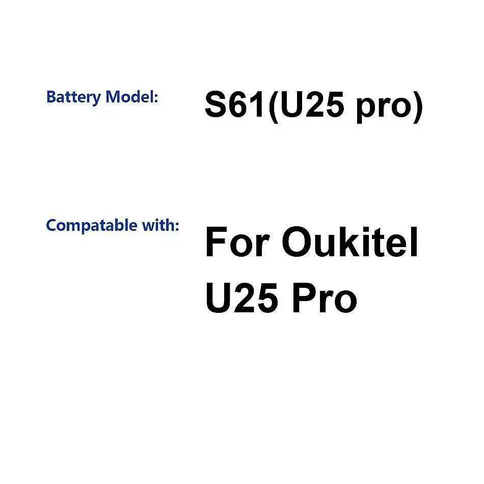 

For Oukitel U25 Pro S61 Mobile Phone Battery 3200Mah Long-Lasting Performance