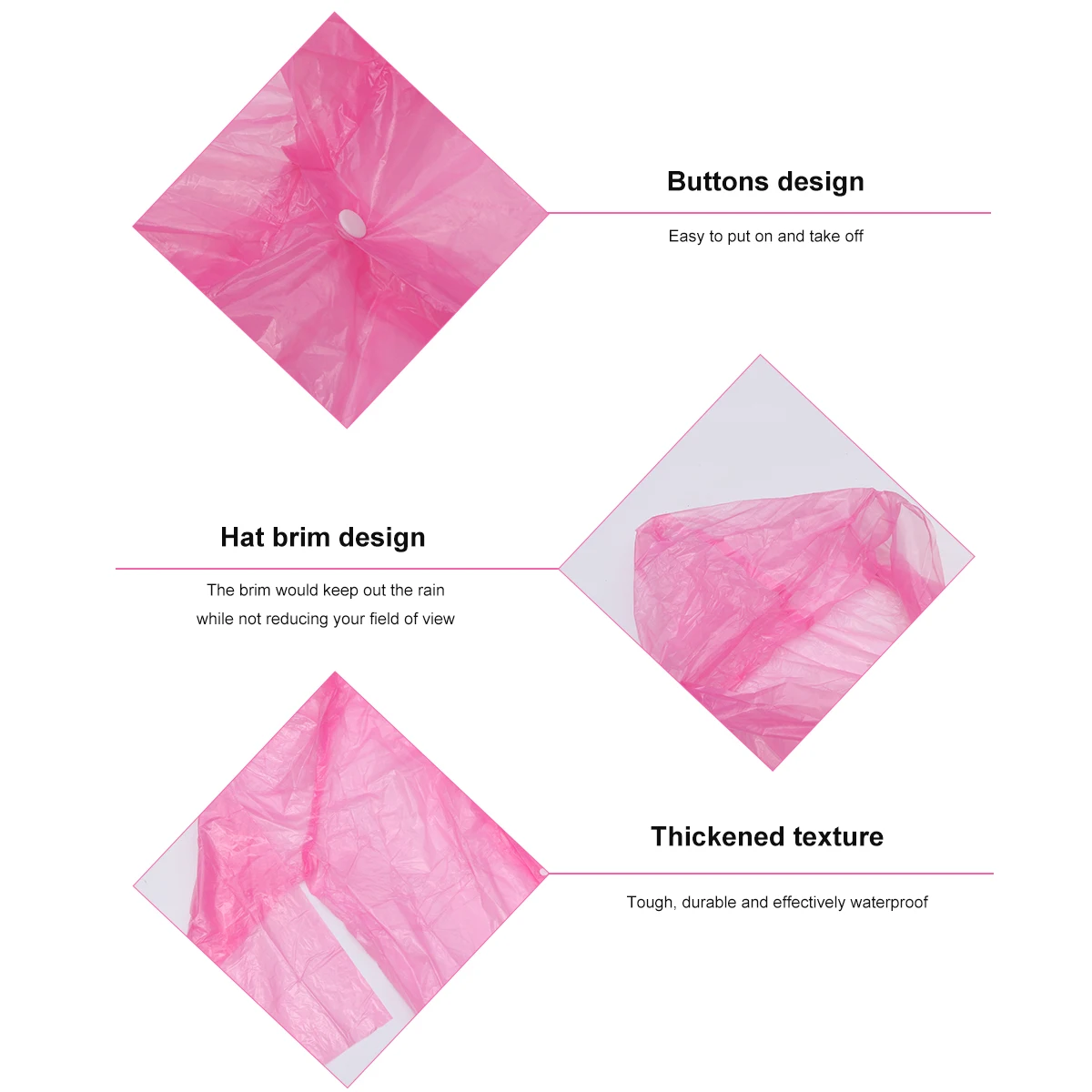 

10 Pcs Rain Jackets for Women Waterproof Disposable Raincoat Outdoor Woman Coats