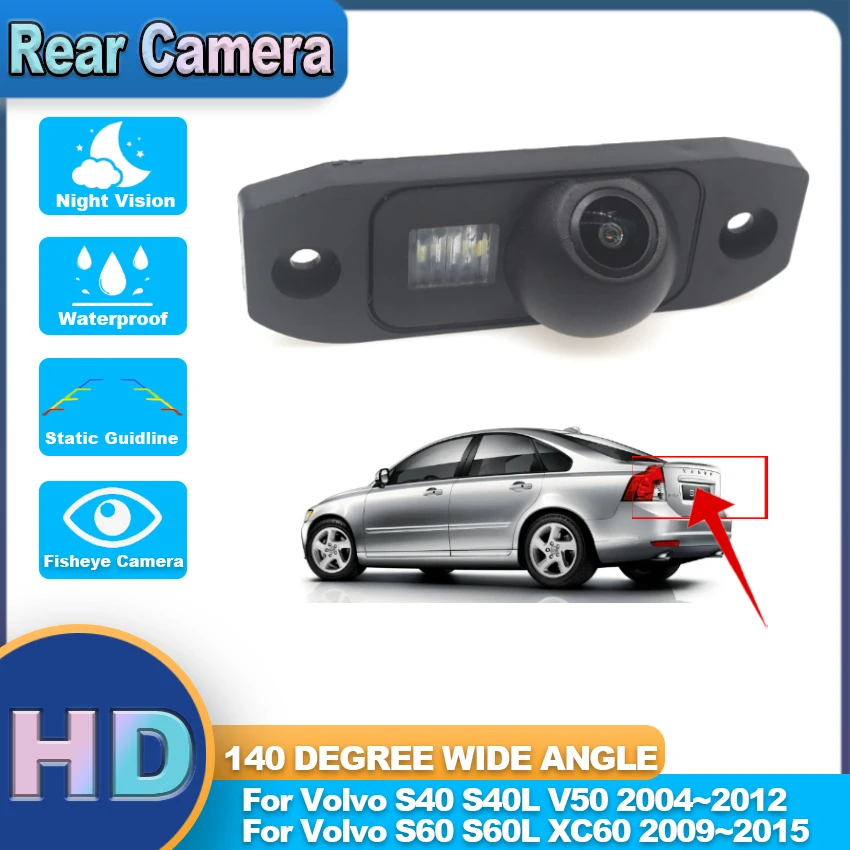 

Car Rearview Backup Camera Vehicle Backup License Plate Cameras LED Night Vision For Volvo S40 S40L V50 S60 S60L XC60 2004~2015