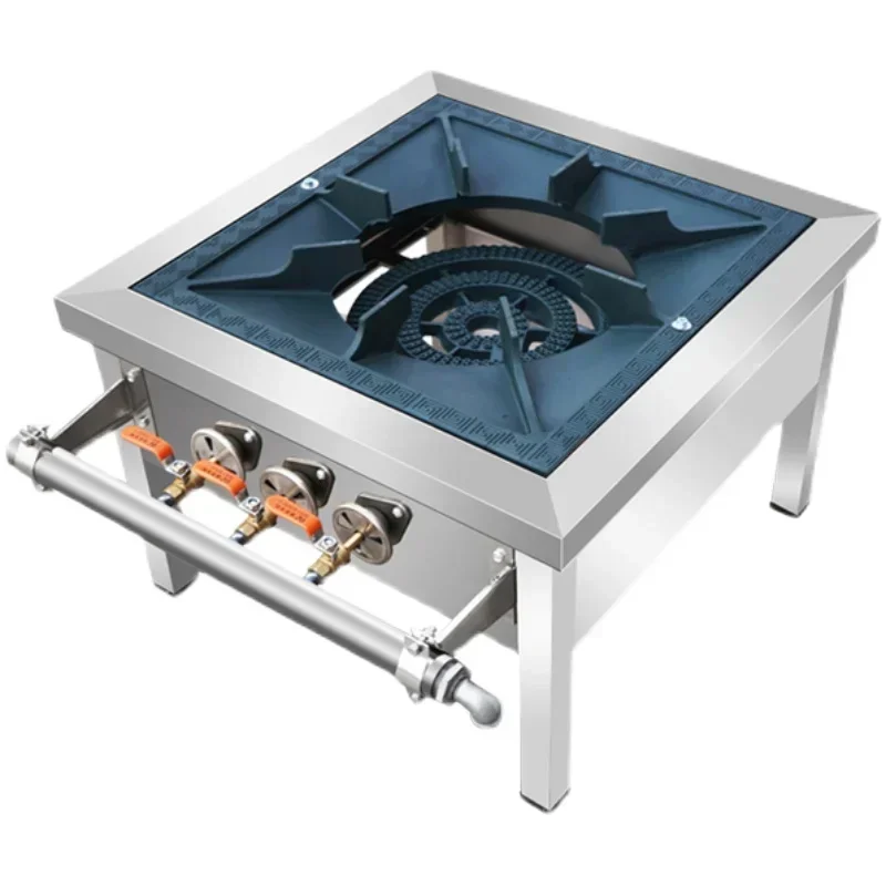 Korean Style Energy-Saving Commercial Stove. Flameout Protection. Strong Fire. Stainless Steel. For Braised Meat & Low Soup.