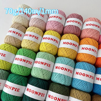 1mm Round Hollow Cotton Yarn, Pure Cotton and Linen Hand Woven Thread, DIY Crochet Bag Crochet Hat Wool Ball