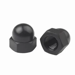 20Pcs DIN1587 RoHS M3 M4 M5 M6 M8 M10 Black And White Nylon Nut Plastic Cap Nuts Decorative Acorn Nut
