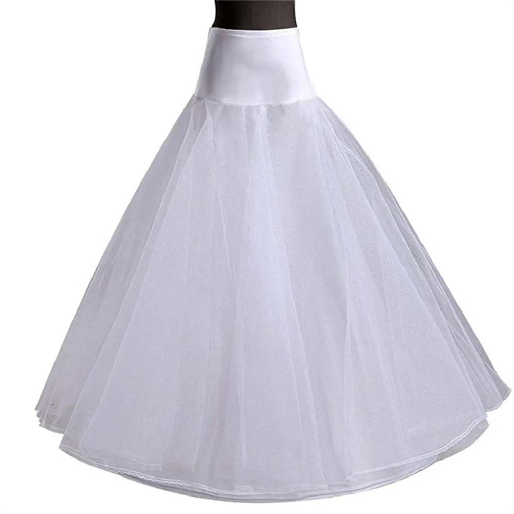 Wedding Gown Petticoat White 6 Hoops A-Line Floor Length Gown Underskirt Crinoline Luxury Clothes Women\'s Skirts For Women