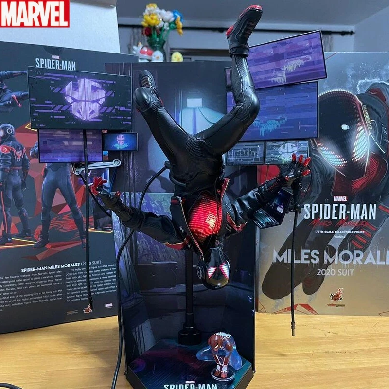 Original Hottoys Spider Man Vgm49 Video Game Masterpiece 1/6 Miles Morales Suit Edition Model Art Collection Toy Gifts Stock