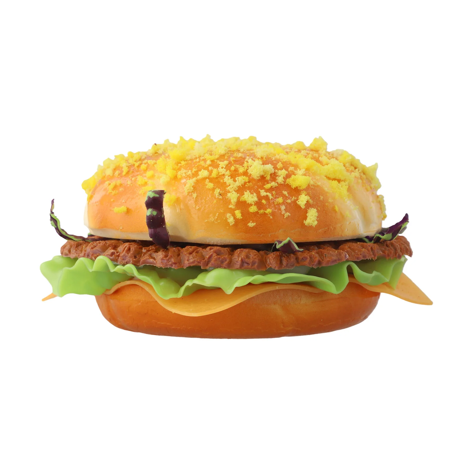 Realistic PU Burger Food Model for Bakery Decoration Retail Display Stand and Childrens Pretend Cooking Role Play Activity