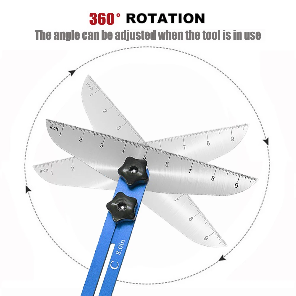 Telescopic Foldable Stair Tread Gauge Template Tools Aluminum Alloy Angle Ruler Measuring Woodworking Accessories