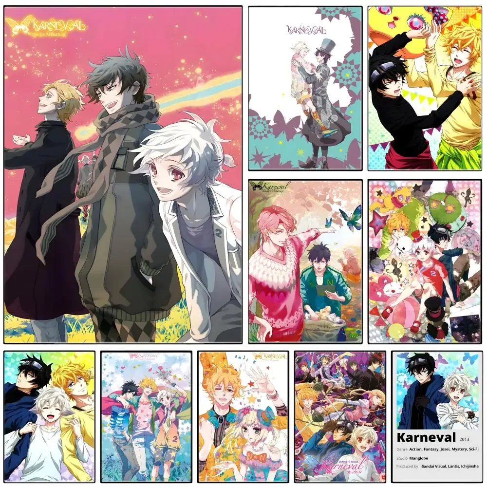 Anime K-KARNEVAL Poster Self-adhesive Art Waterproof Paper Sticker Coffee House Bar Room Wall Decor