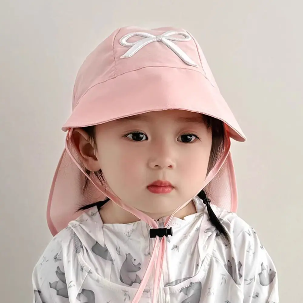 

Casual Sweet Kids Shawl Sun Hat Quick Dry Cotton Baby Sun Protection Hat Breathable Sunscreen Children Fishmen Hat Girls