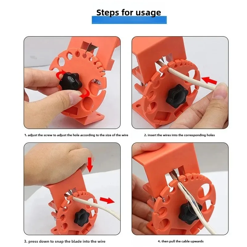 Niversal Handheld Quick Stripper, Adjustable Multifunctional Cable Stripper, Suitable for Copper Recycling Wire Stripper