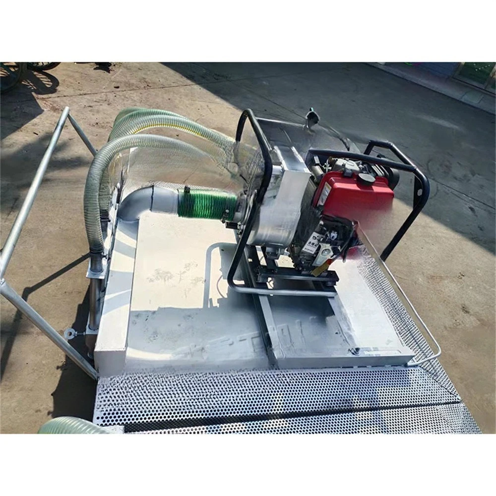 Agricultural pontoon type lotus root digging machine, boat type aquaculture picking machine