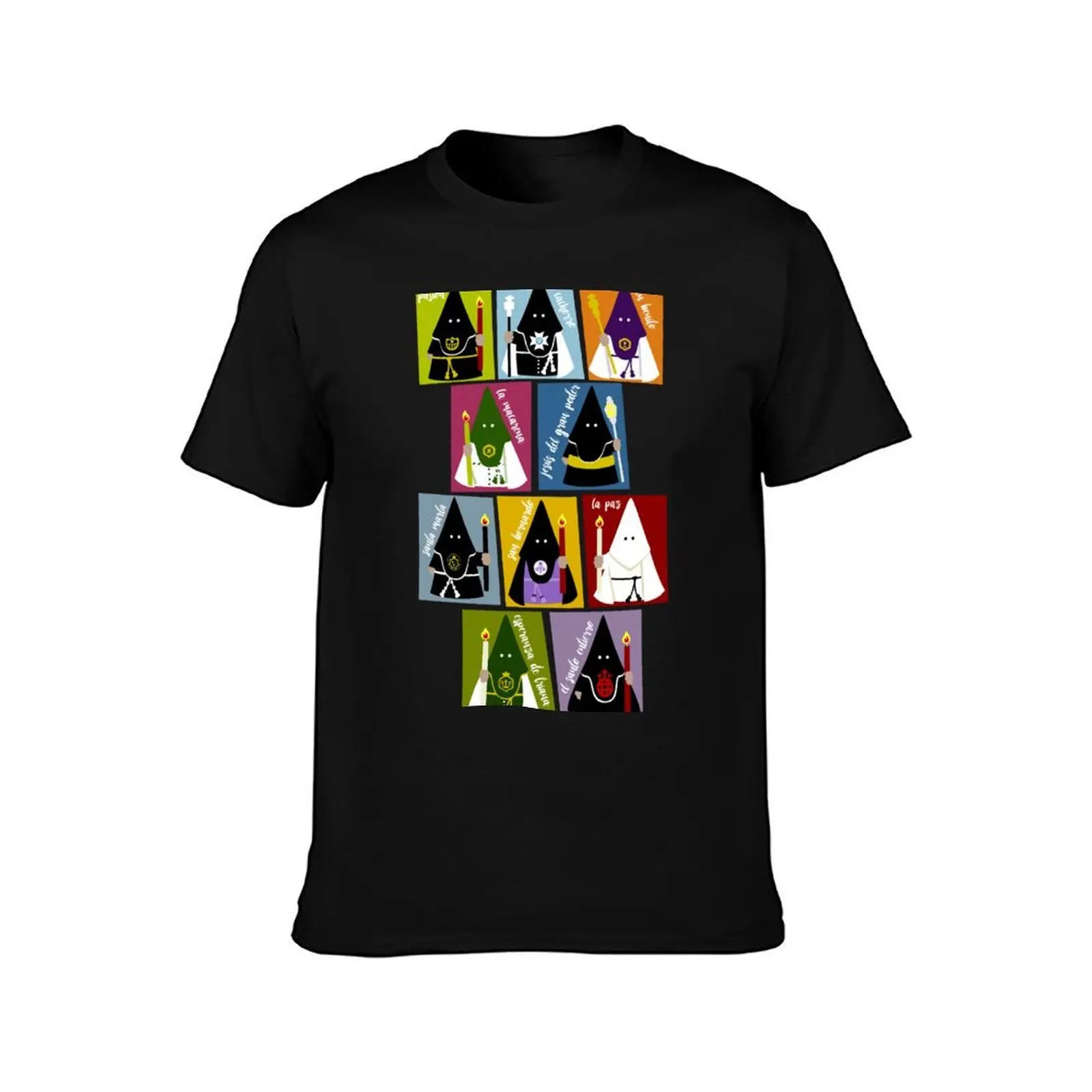 Seville Holy Week T-Shirt, Summer Casual Cotton Tee, Oversized Streetwear Tops, Vintage Graphic Print, Loose Fit Short Sleeve