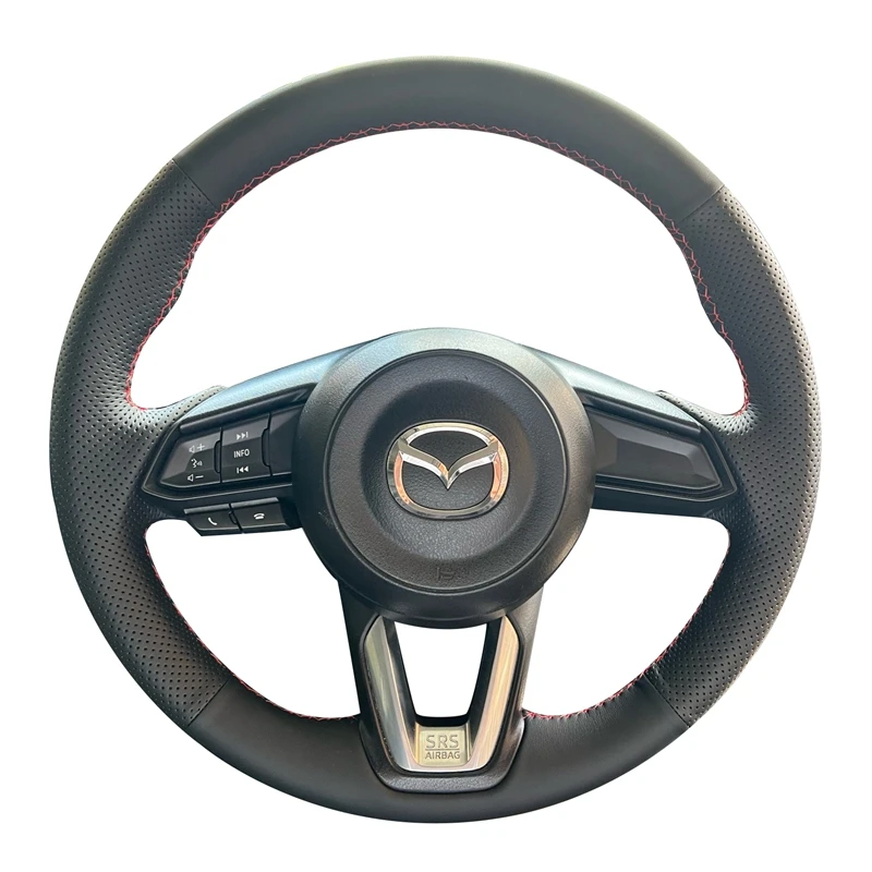 Pokrowiec na kierownicę ze sztucznej skóry do Mazda 3 Axela 2017-2018 Mazda 6 Atenza CX-3 CX-5 CX-9 Akcesoria samochodowe