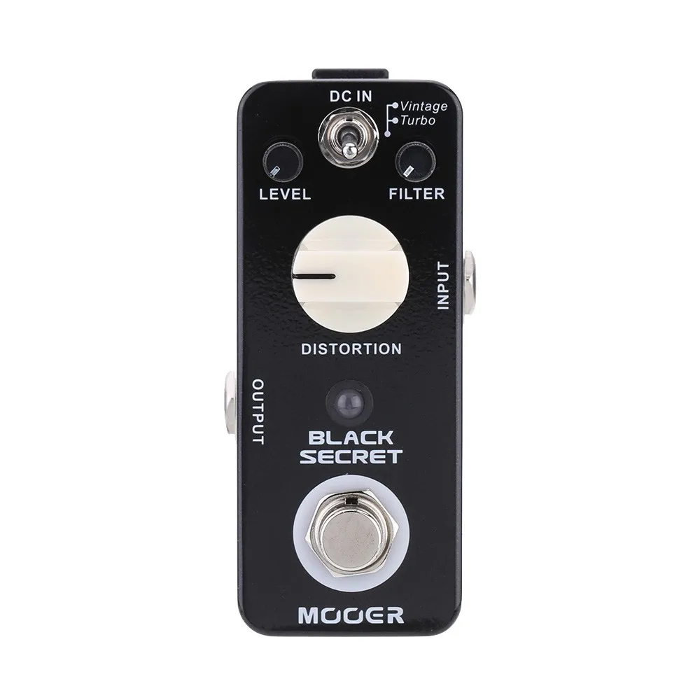 Педаль эффектов для электрогитары Mooer Black Secret Micro Mini Distortion, педаль эффектов для электрогитары True Bypass Педаль эффектов для электрогитары Mooer Black Secret Micro Mini Distortion, педаль эффектов для электрогитары True Bypass