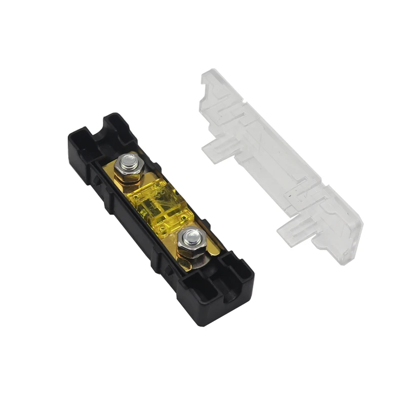 Automotive Fuse Box 1-Way Midi Fuse Holder Safety Plate Base Car Carrier Fuse Box Bolt Type 20A 30A 40A 50A 80A 100A 150A 200A
