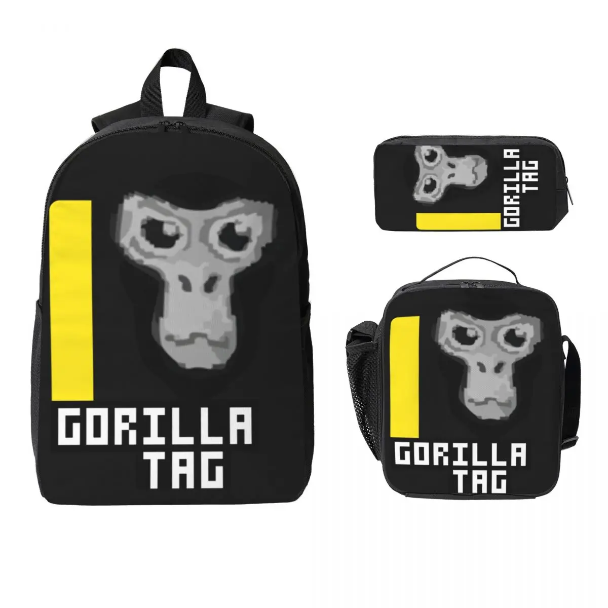 

Gorilla Tag Monkey Backpack Student Boys Girls BookBag School Bag Computer Shoulder Bags 3ps Insulated Lunch Bag Pencil Case