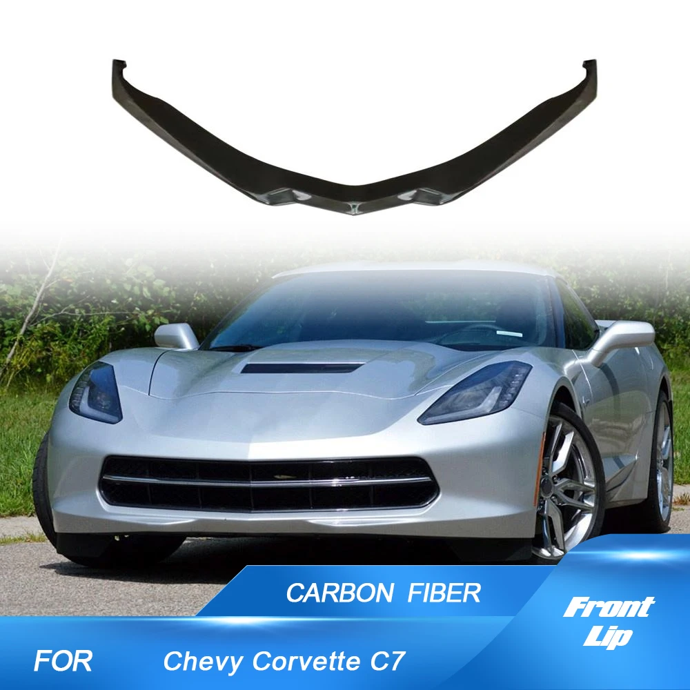 

Для Chevrolet Corvette C7 Corvette Z06 Z51 2014-2017 передний бампер, разделитель губ, передний бампер автомобиля, спойлер из углеродного волокна, крышка