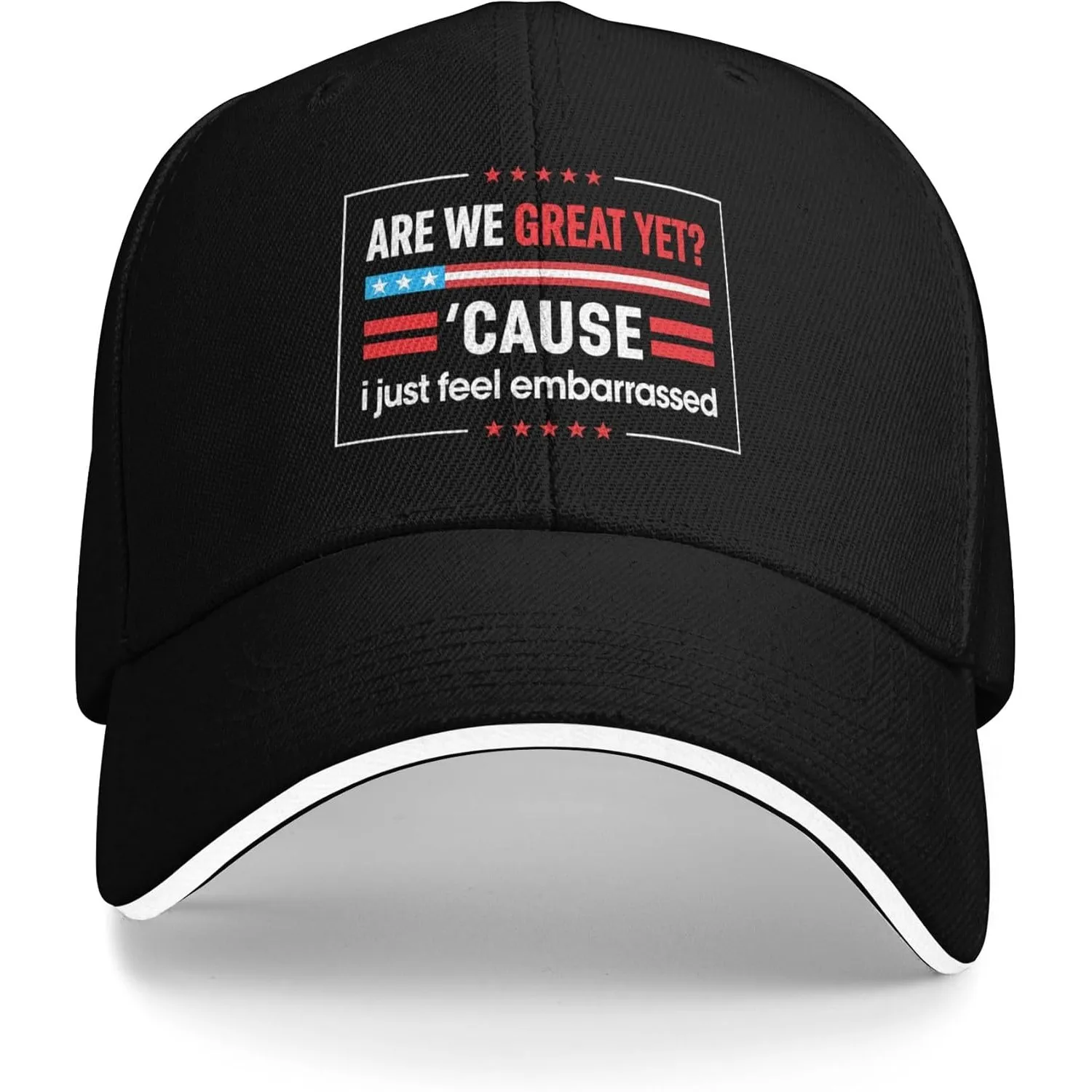 Are We Great Yet Embarrassed Political Statement Baseball Cap Unisex Polyester Casual Dad Hat