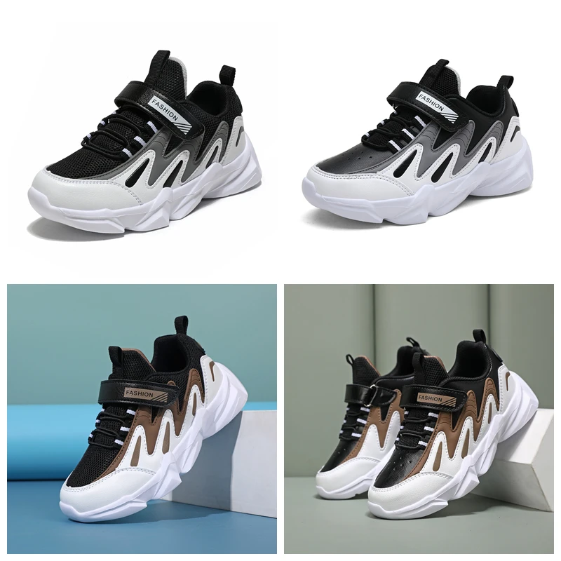 Spring Autumn Children Sneaker Kid Casual Shoes Baby Boys Leather Comfortable Breathable Running Sport Girls Flat Shoes Fashion
