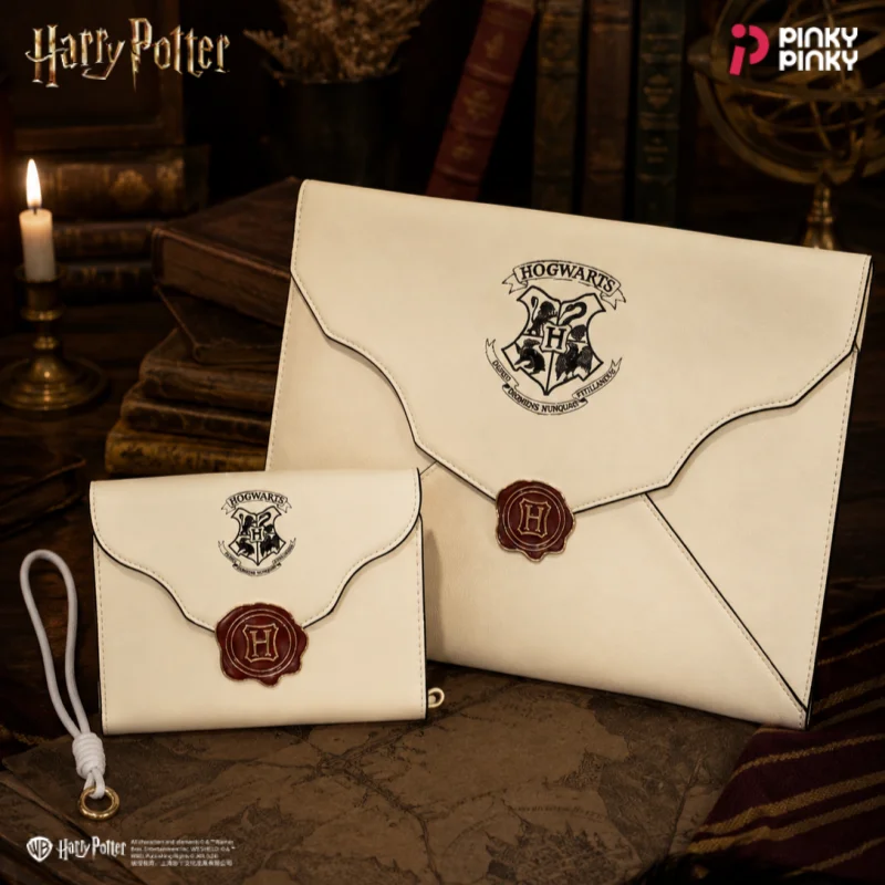 Pinky Harry Potter Passport Holder Tablet Bag Envelope Card Wallet for Daily Halloween Christmas Birthday Gift for Students Fans