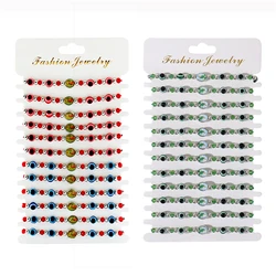 24Pieces Mexican Braclets Saint Jude Virgin Mary Bracelet Catholic String Bracelets Rosary Bracelet for Women Girls Red String E