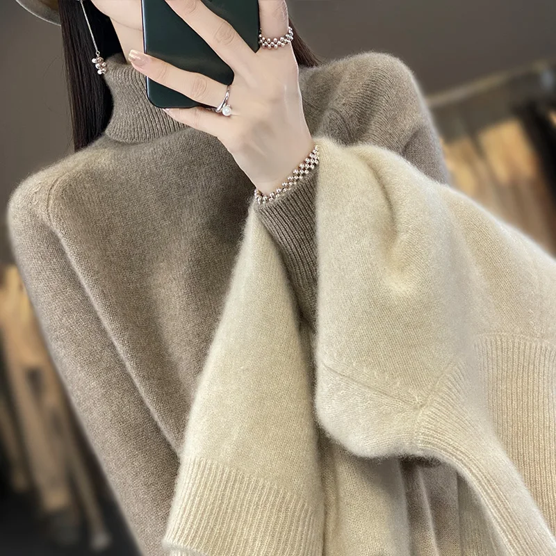 

New Cashmere Sweater Women's Turtleneck Pullover Casual Long Sleeve Cashmere Sweater Women's Fashion sweater Autumn And Winter