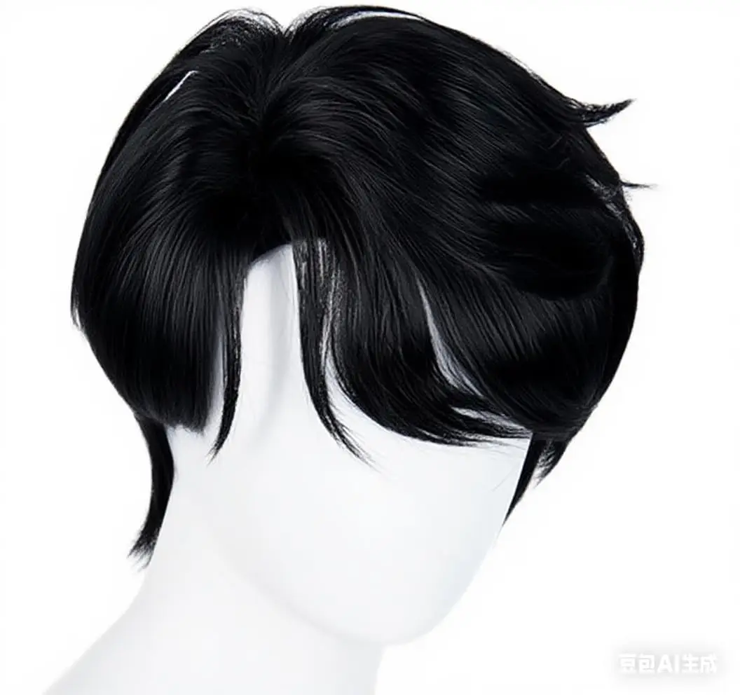 Parrucca corta nera Jinu, capelli sintetici taglio Pixie per cosplay Anime KPop Demon Hunters Saja Boys, Comic-Con, feste, giochi in costume