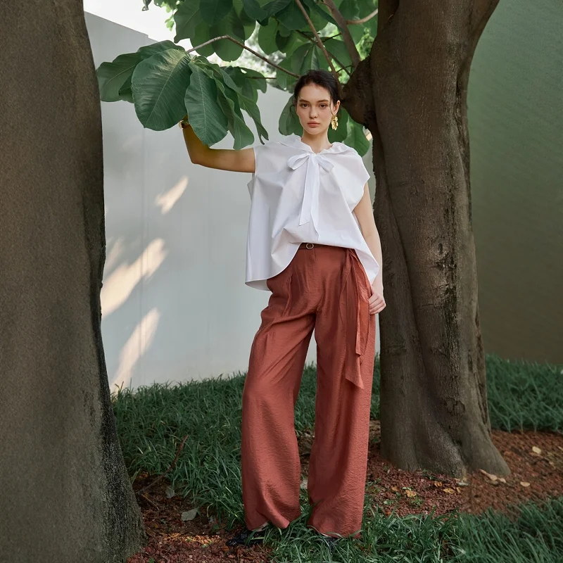 

Ele Simple Summer Knot Sa Navy Collar Thin Cotton Svel irt Sweet Versatile Chao Fairy Sle 2025