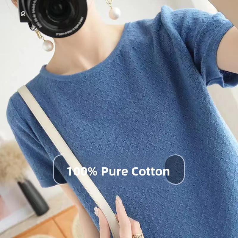 Summer 2025 V-Ne Loose Fit Cotton Linen Blend ort Sve Women's T-irt Comfortable Breathable Casual Top