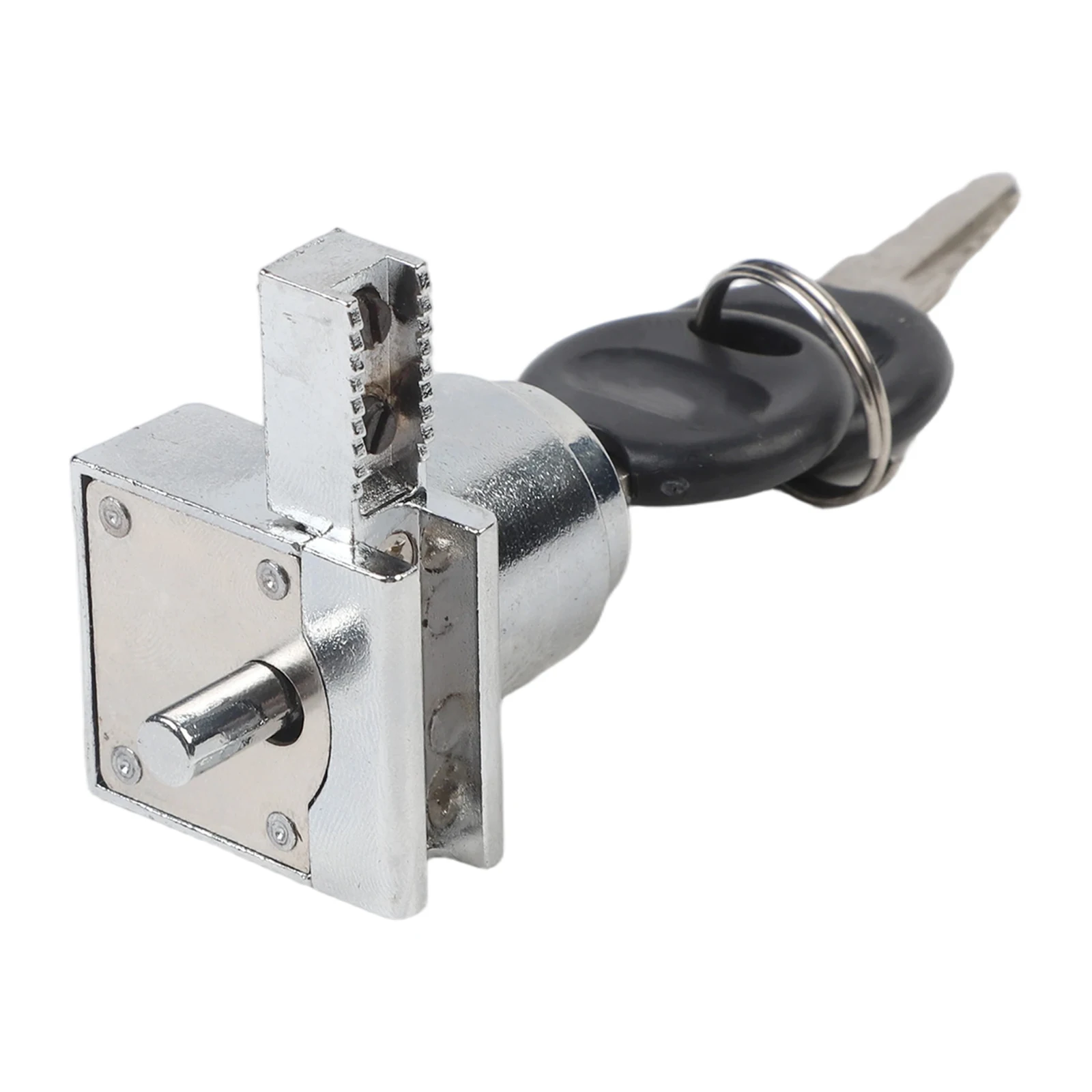 Sliding Door Lock with Keys for Glass Cabinet Display Showcase Zinc Alloy Anti Rust Construction Compatible with 5 8mm Glass