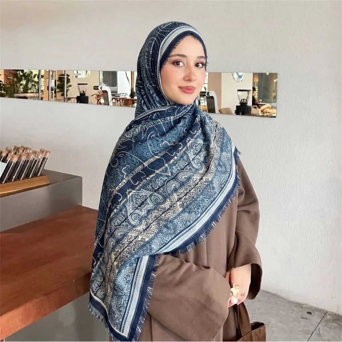 Vintage Paisley-Print Hijab Sc – Street Fashion Hijab Bewertung und Preis